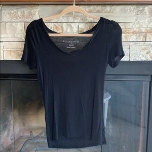 Aeropostale Black Flowy Tee